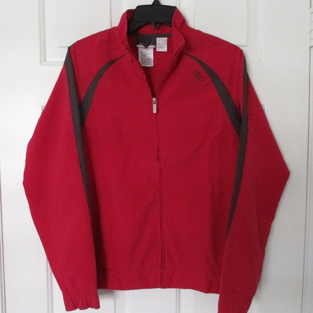 Reebok Womens L/S Full Zip Mesh Lined Hot Pink Active Golf Jacket NWOT - Medium